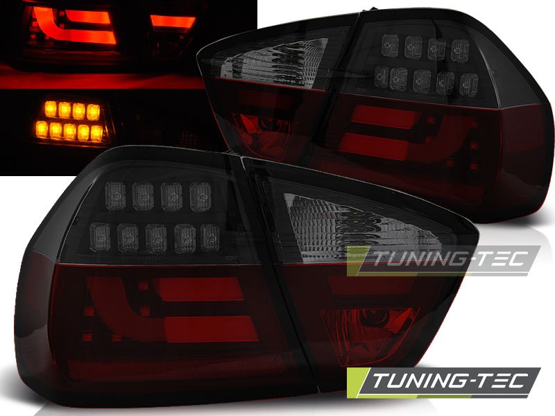 Stopuri LED BAR RED SMOKE BLACK pentru BMW E90 03.05-08.08 - LDBMN6