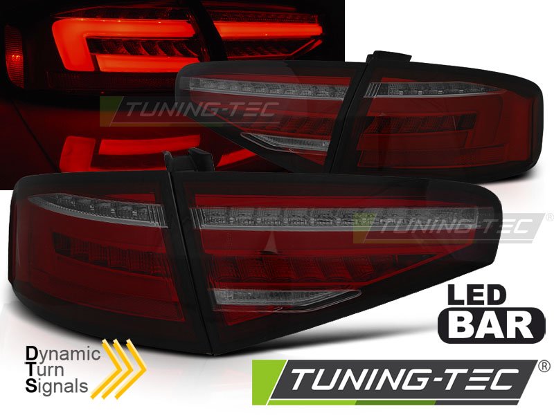 Stopuri LED BAR RED SMOKE SEQ Tuning-Tec pentru AUDI A4 B8 12-15 SEDAN - LDAUH0