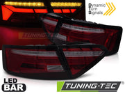 Stopuri LED BAR RED SMOKE SEQ pentru AUDI A5 11-16 CU BECURI OEM - LDAUJ8
