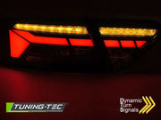 Stopuri LED BAR RED SMOKE SEQ pentru AUDI A5 11-16 - LDAUJ4