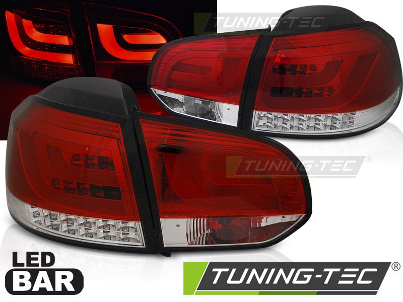 Stopuri LED BAR RED WHITE Tuning-Tec pentru VW GOLF 6 10.08-12 - LDVWM8