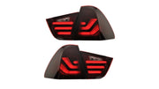 Stopuri LED BAR spate rosii fumurii pentru BMW Seria 3 E91 - AM-TLIBM0049