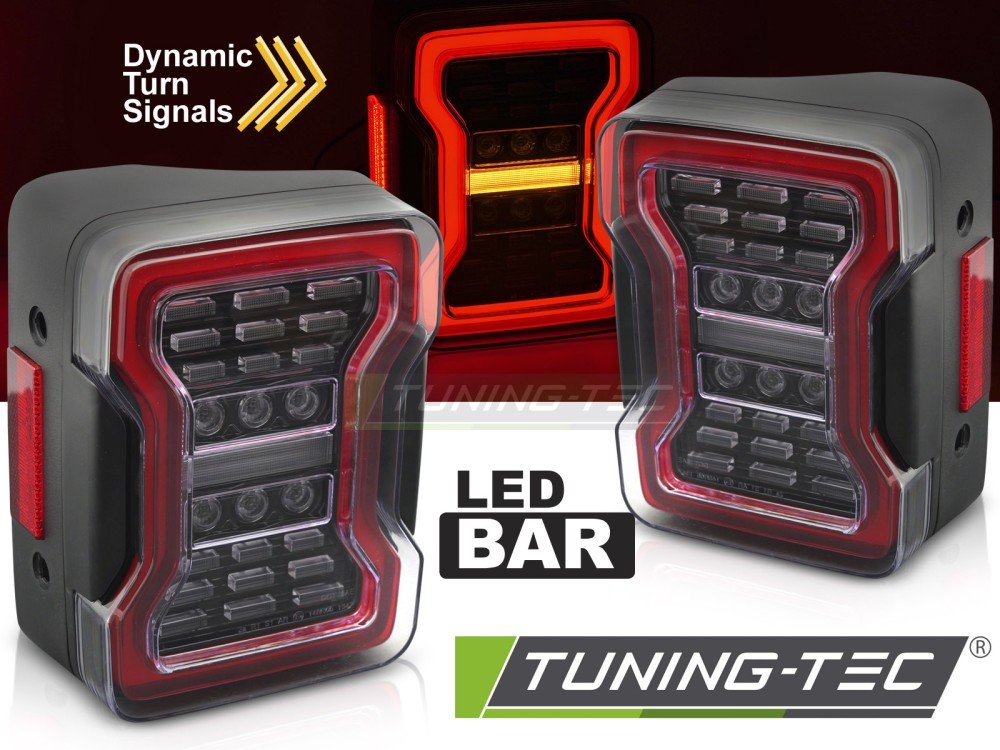 Stopuri LED NEGRU pentru CHRYSLER / JEEP WRANGLER JK 07-18 - LDCH41
