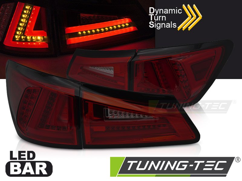 Stopuri LED RED SMOKE pentru LEXUS IS II 06-13 - LDLE12