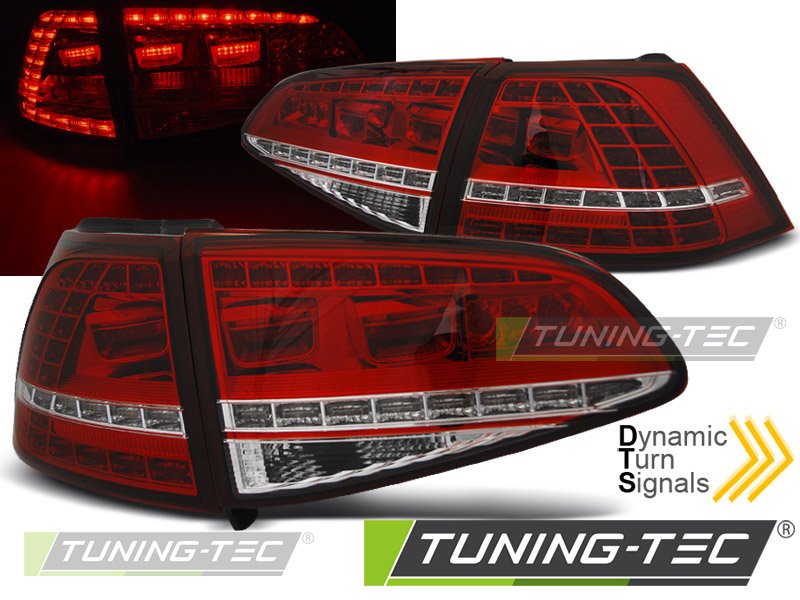 Stopuri LED RED WHITE Tuning-Tec pentru VW GOLF 7 13-17 - LDVWM3