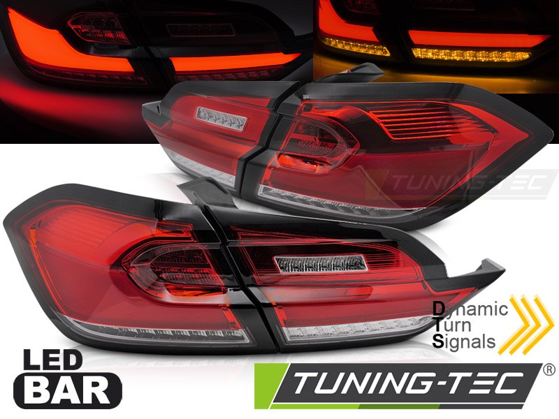 Stopuri LED RED WHITE pentru FORD FIESTA MK8 17-21 HATCHBACK - LDFO76