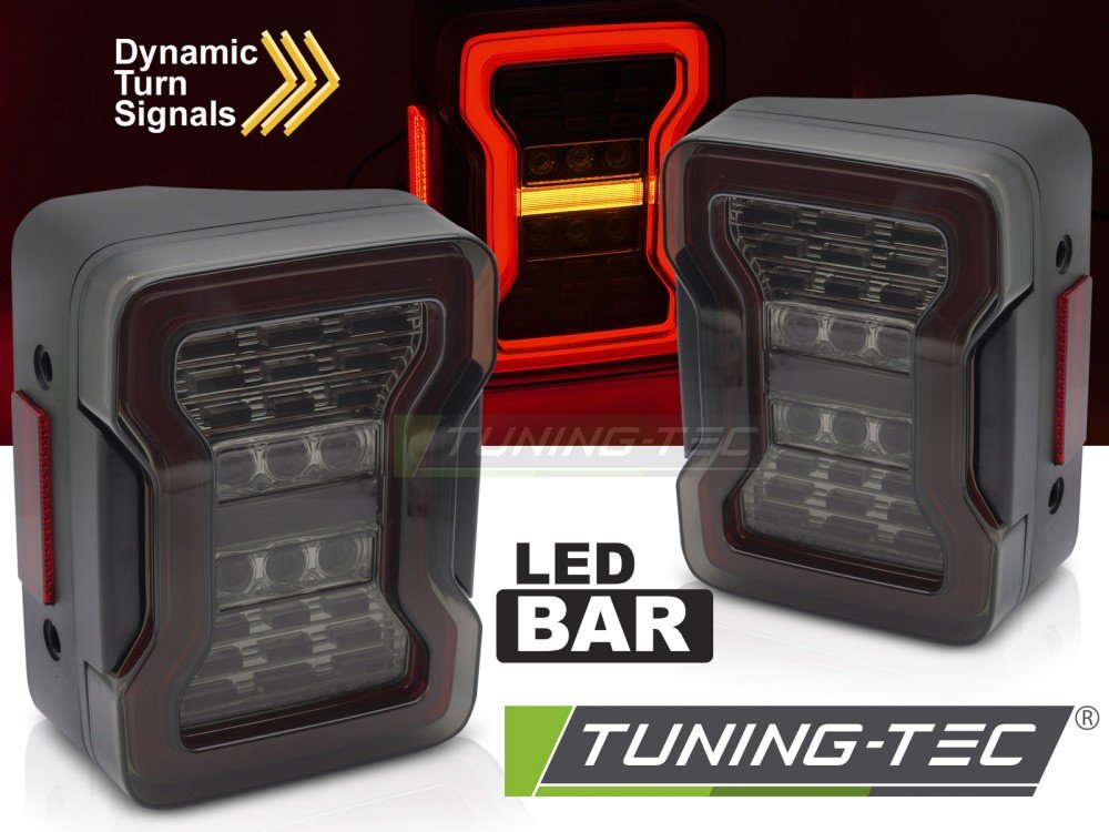 Stopuri LED SMOKE pentru CHRYSLER / JEEP WRANGLER JK 07-18 - LDCH42