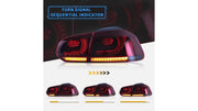 Stopuri LED dinamice spate rosii Volkswagen Golf VI - AM-TLIWW0009