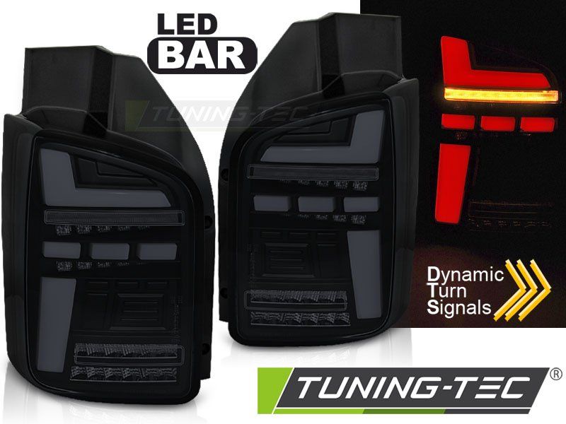 Stopuri OEM LED SEQ NEGRU SMOKE pentru VW T6 15-19 - LDVWP0