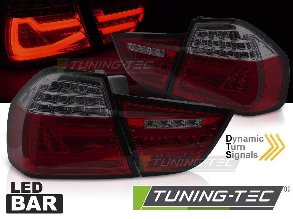 Stopuri RED SMOKE LED BAR SEQ pentru BMW E90 09-11 - LDBMK3