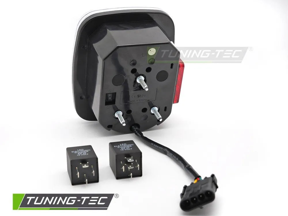 Stopuri RED WHITE LED pentru JEEP WRANGLER YJ 91-96 / TJ 96-06 - LDCH44