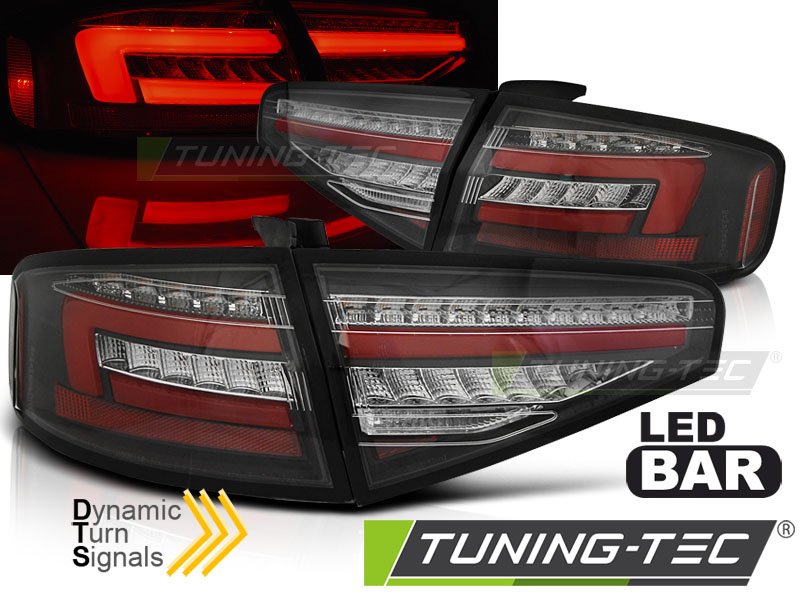 Stopuri cu LED BAR BLACK SEQ Tuning-Tec pentru AUDI A4 B8 12-15 SEDAN - LDAUH2
