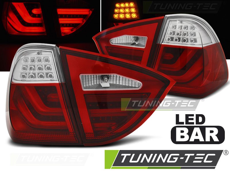 Stopuri cu Led pentru Bmw E91 05-08 cu fundal rosu-negru Tuning-Tec - LDBMB5