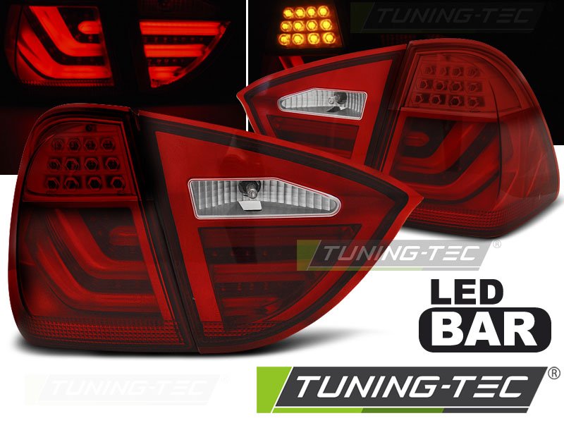Stopuri cu Led pentru Bmw E91 05-08 cu fundal rosu-negru Tuning-Tec - LDBMB7