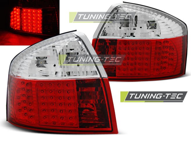 Stopuri rosu-alb cu led pentru Audi A4 10.2000-10.2004 Tuning-Tec - LDAU79