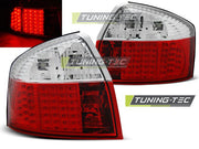 Stopuri rosu-alb cu led pentru Audi A4 10.2000-10.2004 Tuning-Tec - LDAU79