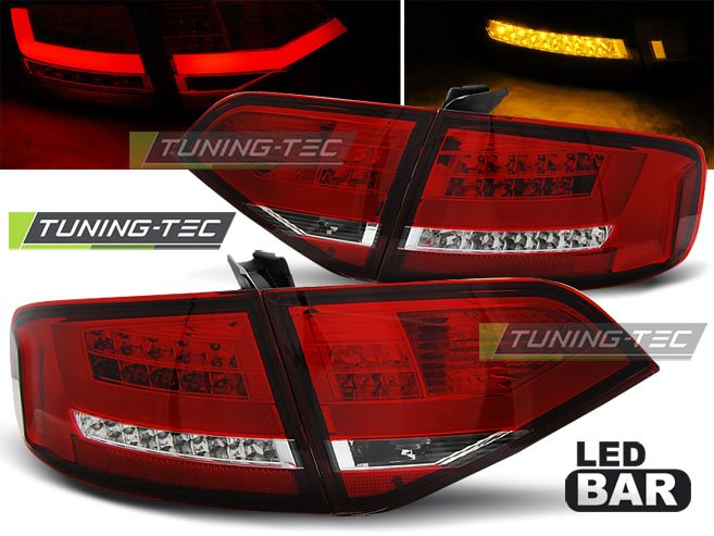 Stopuri rosu-alb pentru Audi A4 2008-2011 Tuning-Tec - LDAU97