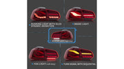 Stopuri spate dinamice LED rosii pentru Volkswagen Golf VI - AM-TLIWW0015