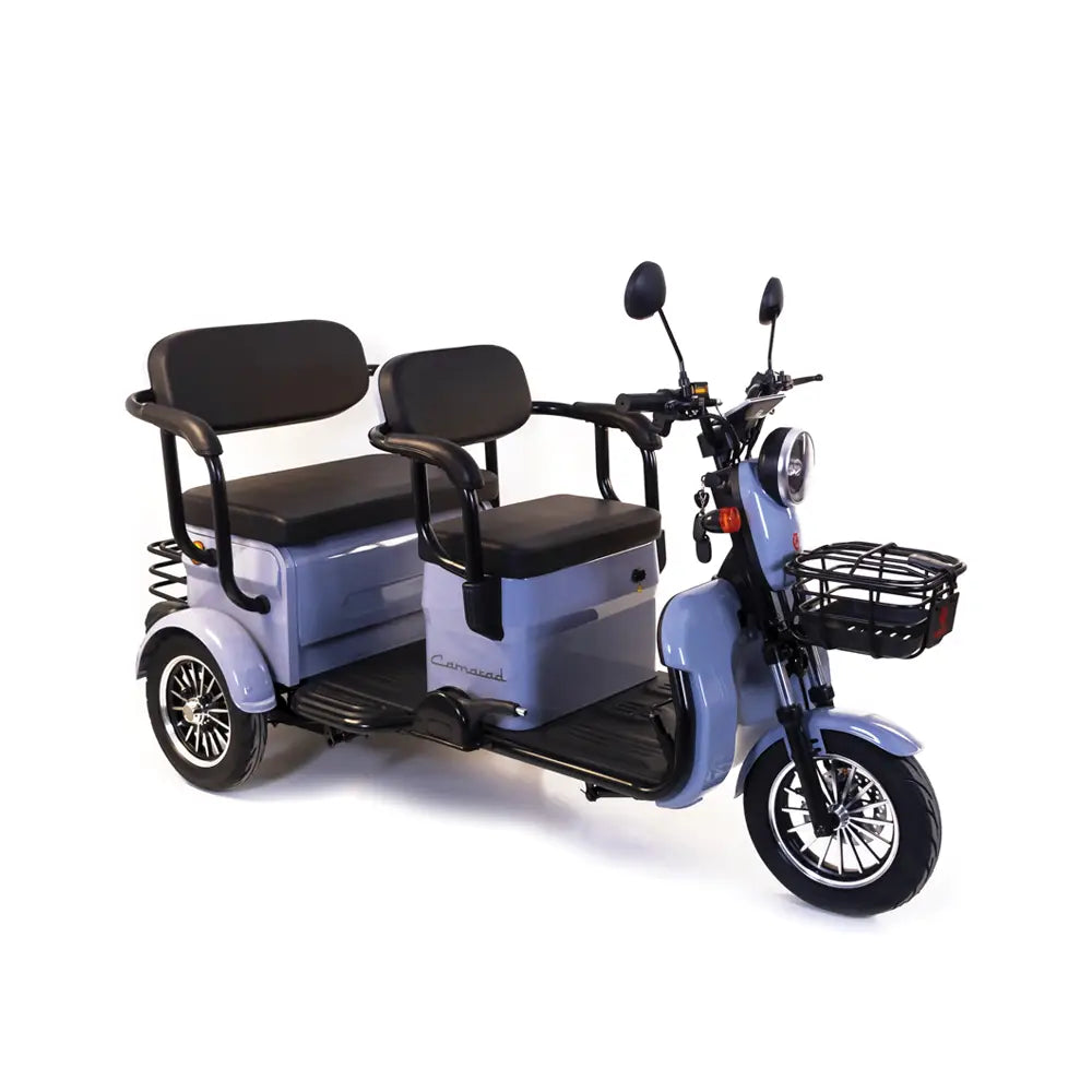 Triciclu Electric Rotakt Camarad Autonomie 58Km, Viteză Maximă 25km/h, Putere 1000W, Acumulatori 60V/20Ah, Timp de încărcare 6-8h, Fără Permis