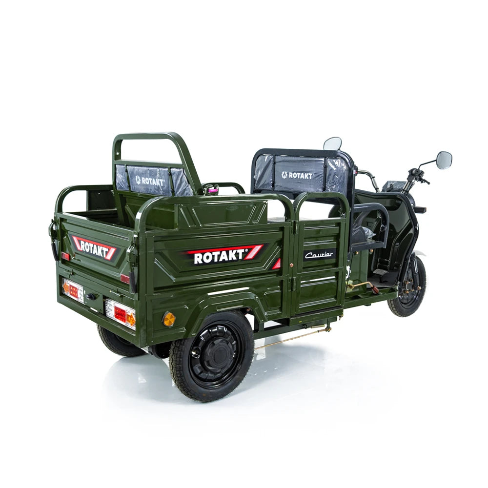 Cumpara Triciclu Electric Rotakt Courier Motor 2000W 25 km/h Autonomie pana la 79 km Baterie plumb-acid 72V 32Ah Greutate maximă admisa 478kg, Fără permis de la Mesterul Minune