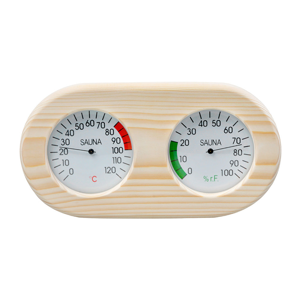 Termohigrometru sauna Waincris din lemn de pin UT-3