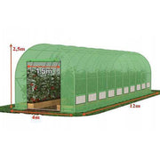 Solar de grădină 15x4x2.5m, polietilenă 240 g/m2, rezistentă la UV, țeavă 32 * 1.2mm