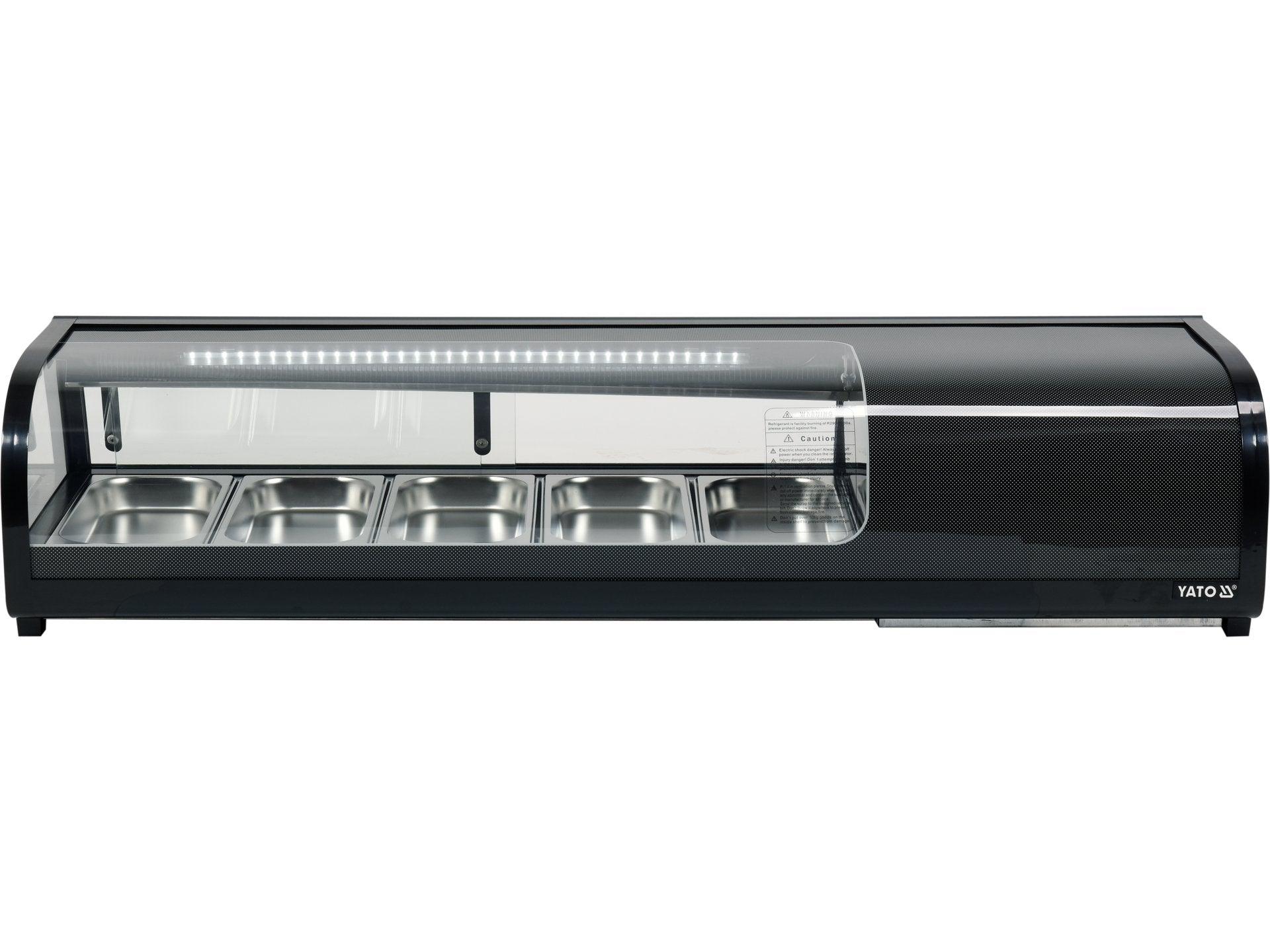 VITRINĂ FIRGORIFICĂ 5X1/3 GN, 135X42X26,5CM YATO YG-05001