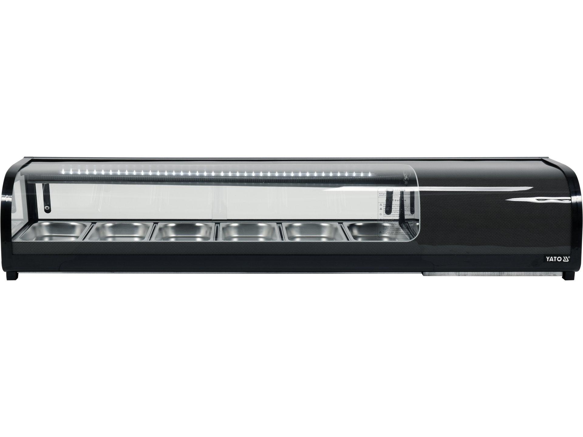 VITRINĂ FIRGORIFICĂ 6X1/3 GN, 153X42X26,5CM YATO YG-05002