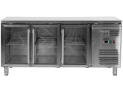 MASĂ RECE, 417L, 1795X700X850MM, 3 UȘI DIN STICLĂ YATO YG-05257