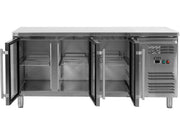 MASĂ RECE, 417L, 1795X700X850MM, 3 UȘI DIN STICLĂ YATO YG-05257