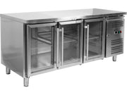 MASĂ RECE, 417L, 1795X700X850MM, 3 UȘI DIN STICLĂ YATO YG-05257