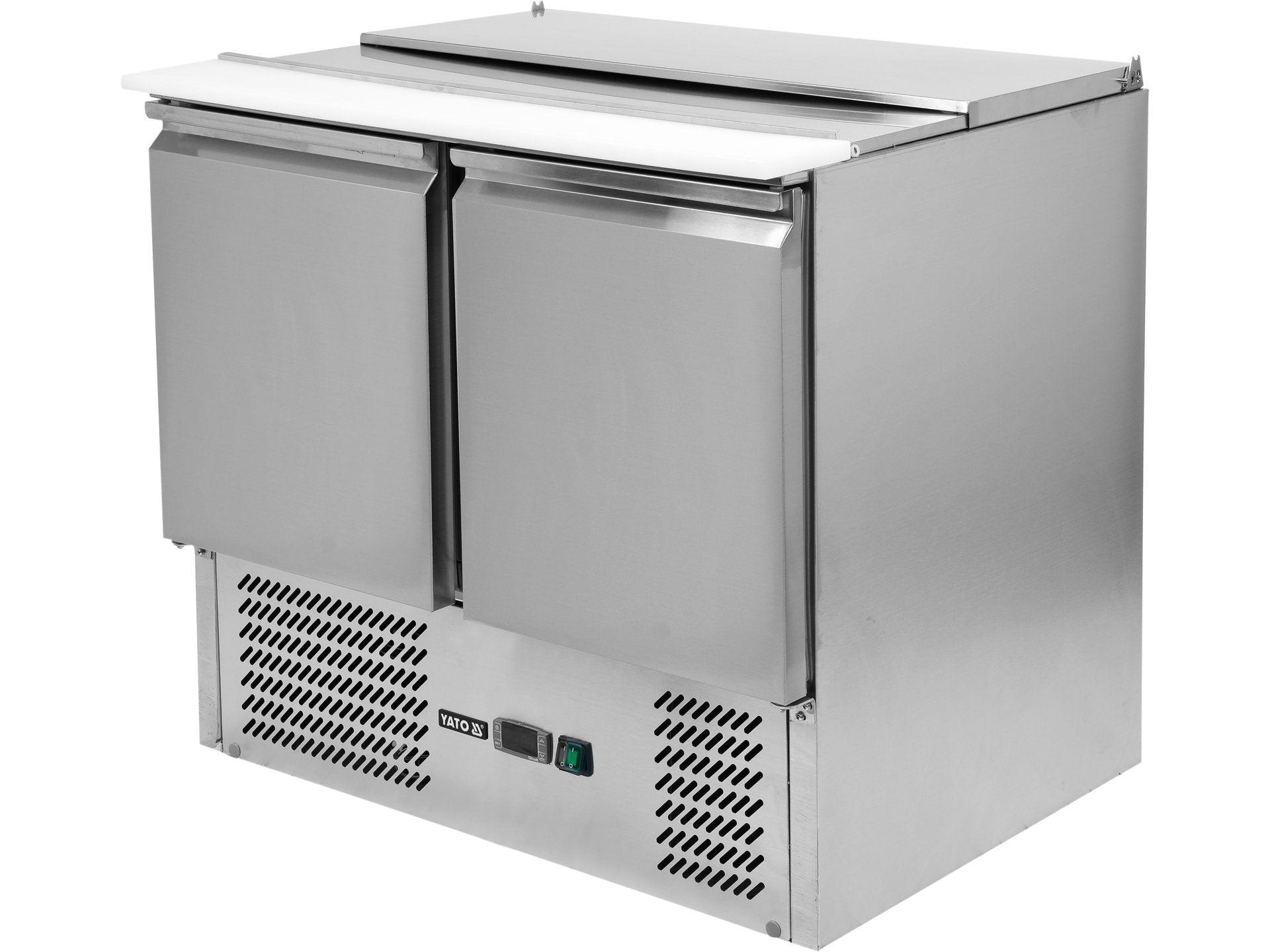 MASĂ RECE PENTRU SALATE, 2 UȘI ȘI CAPAC, 240L YATO YG-05262