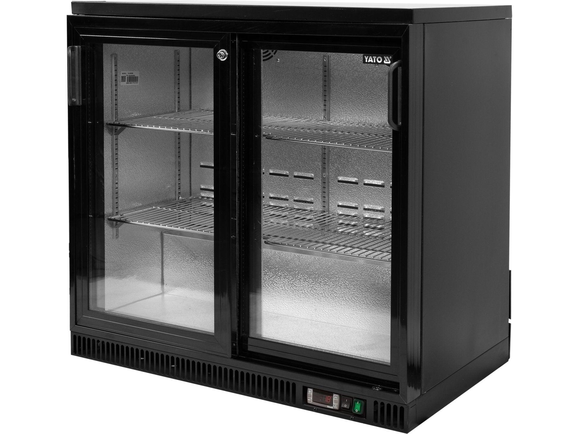 VITRINĂ PENTRU STICLE, 2 USI CULISABILE, 200W, 227L, 920X515X905MM YATO YG-05356