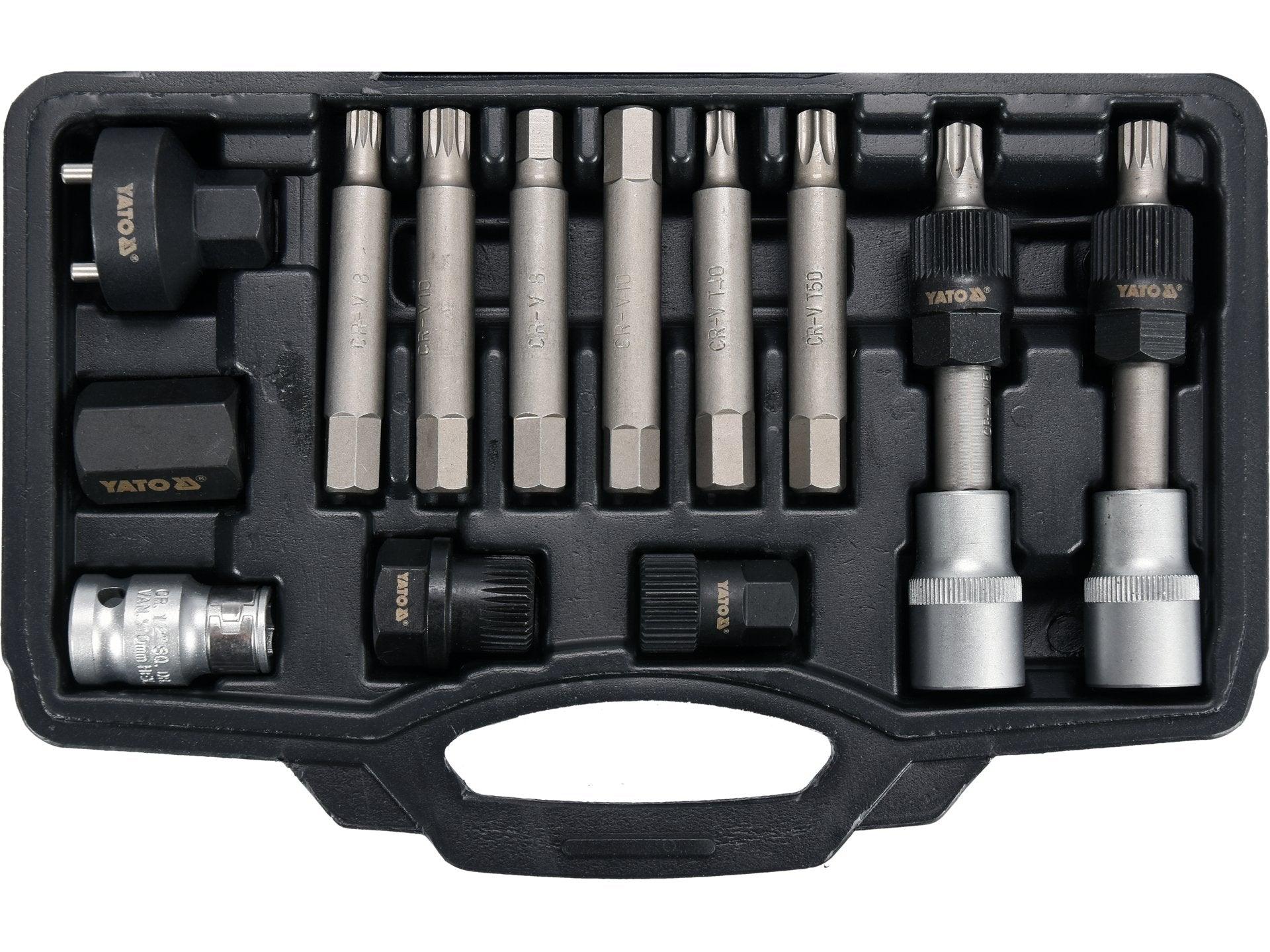 SET BIȚI PENTRU ALTERNATOR, 13 BUC, CRV, 1/2'' YATO YT-0421