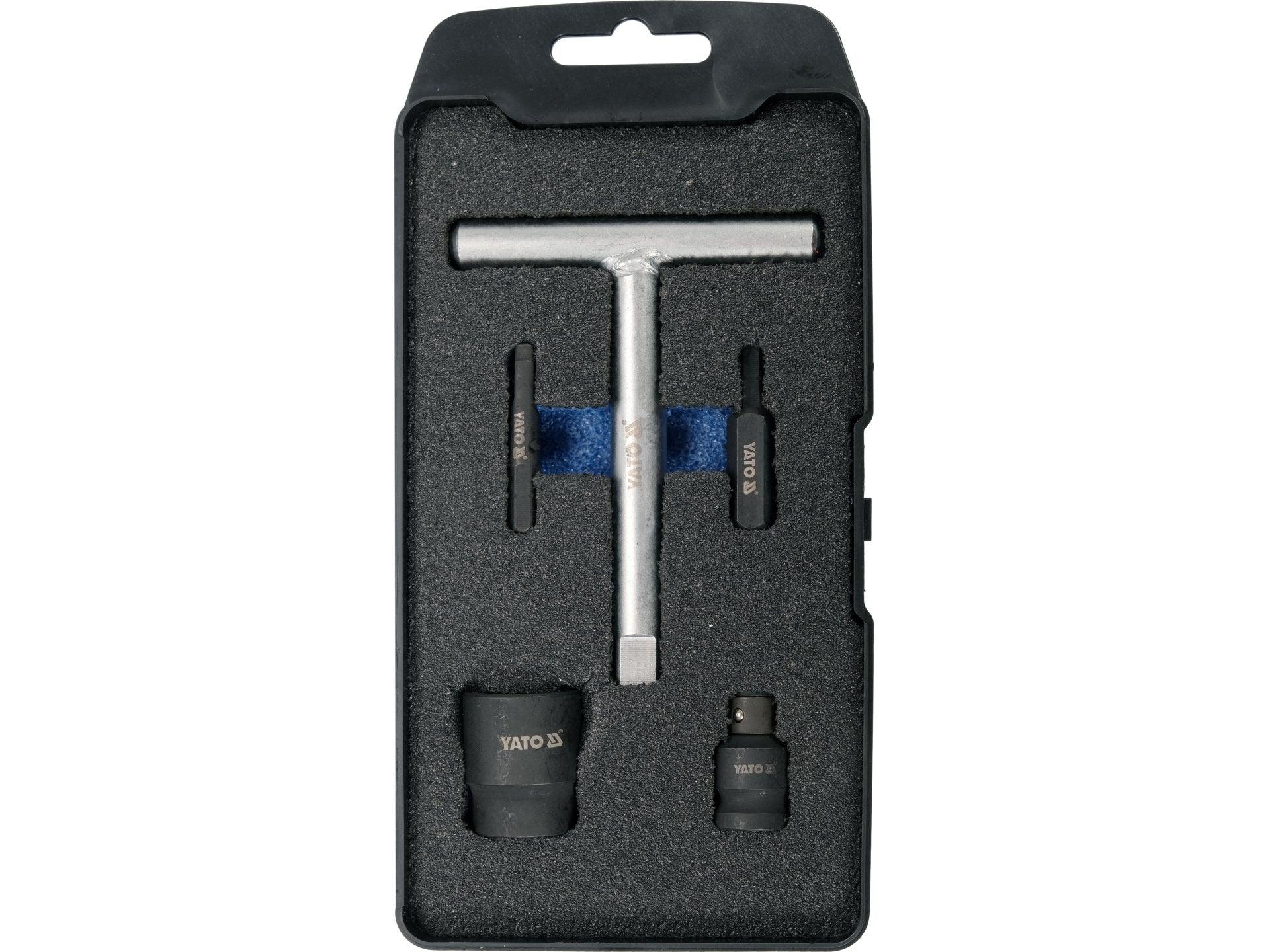 SET CHEI PENTRU BUȘOANE ULEI DE PLASTIC, 5 PIESE YATO YT-05980