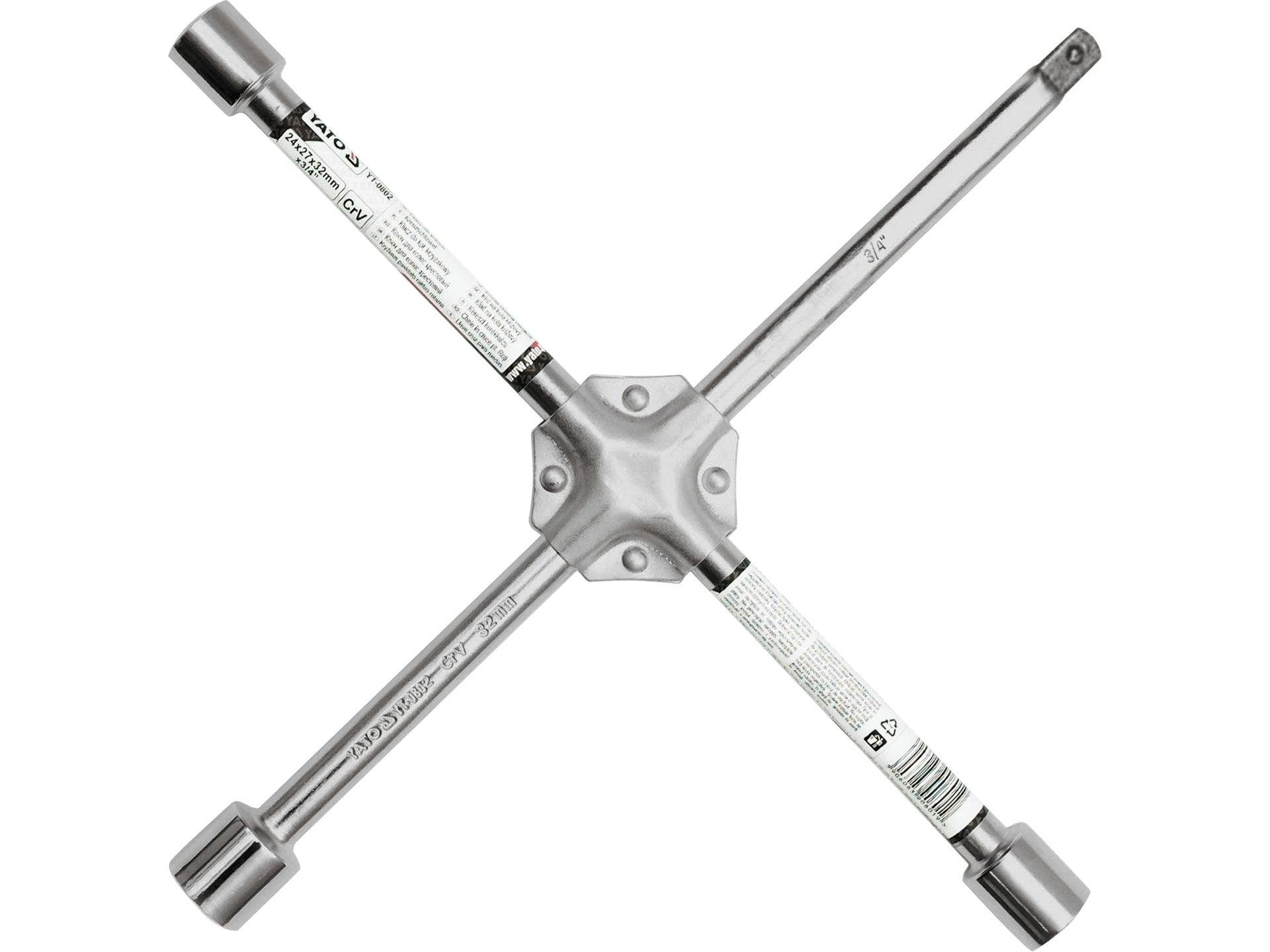 CHEIE CRUCE PENTRU ROȚI 24X27X32X3/4'' YATO YT-0802