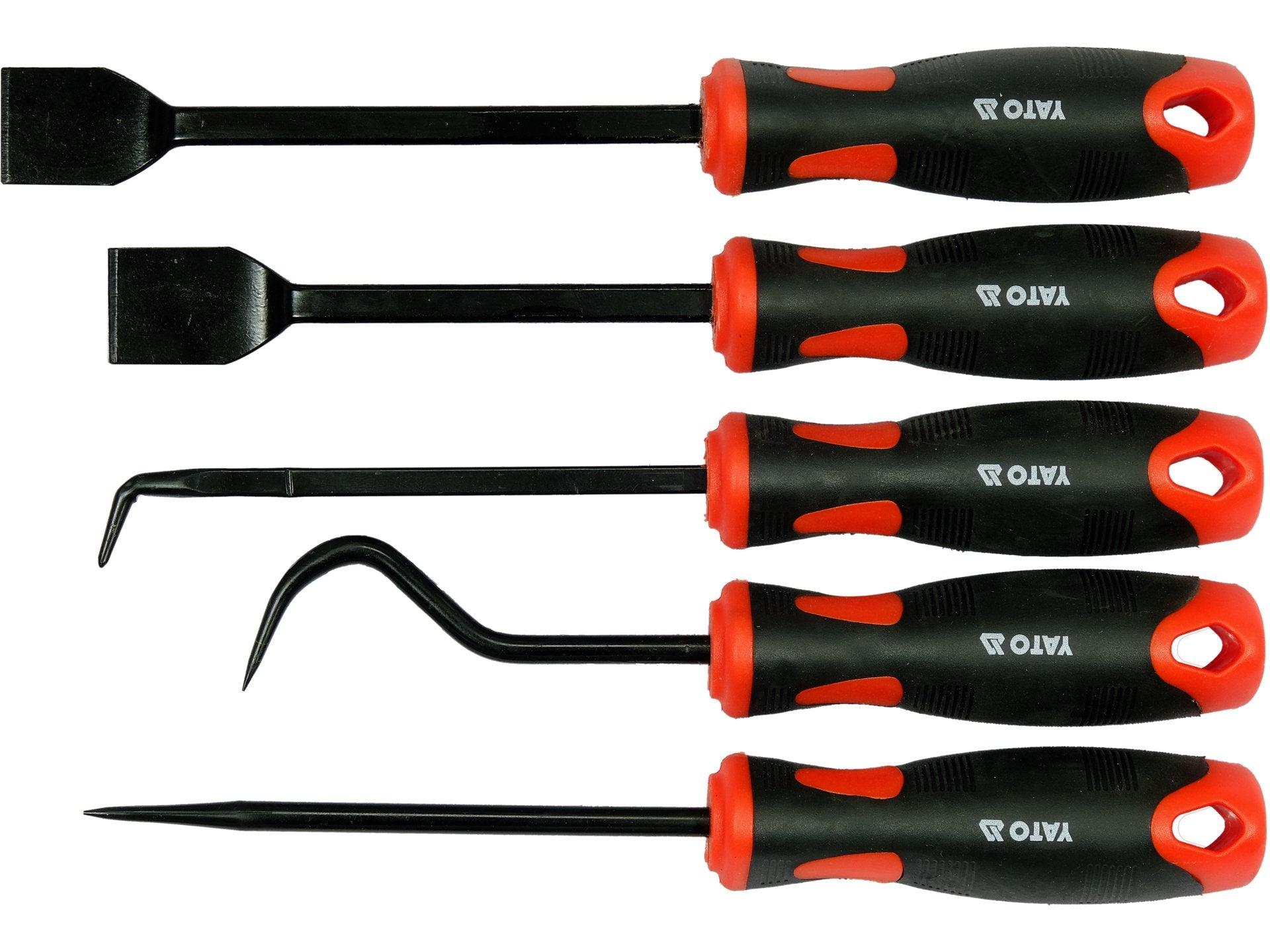 SET CÂRLIGE ȘI RACLETE PENTRU EXTRAS GARNITURI, 5 PIESE YATO YT-08422