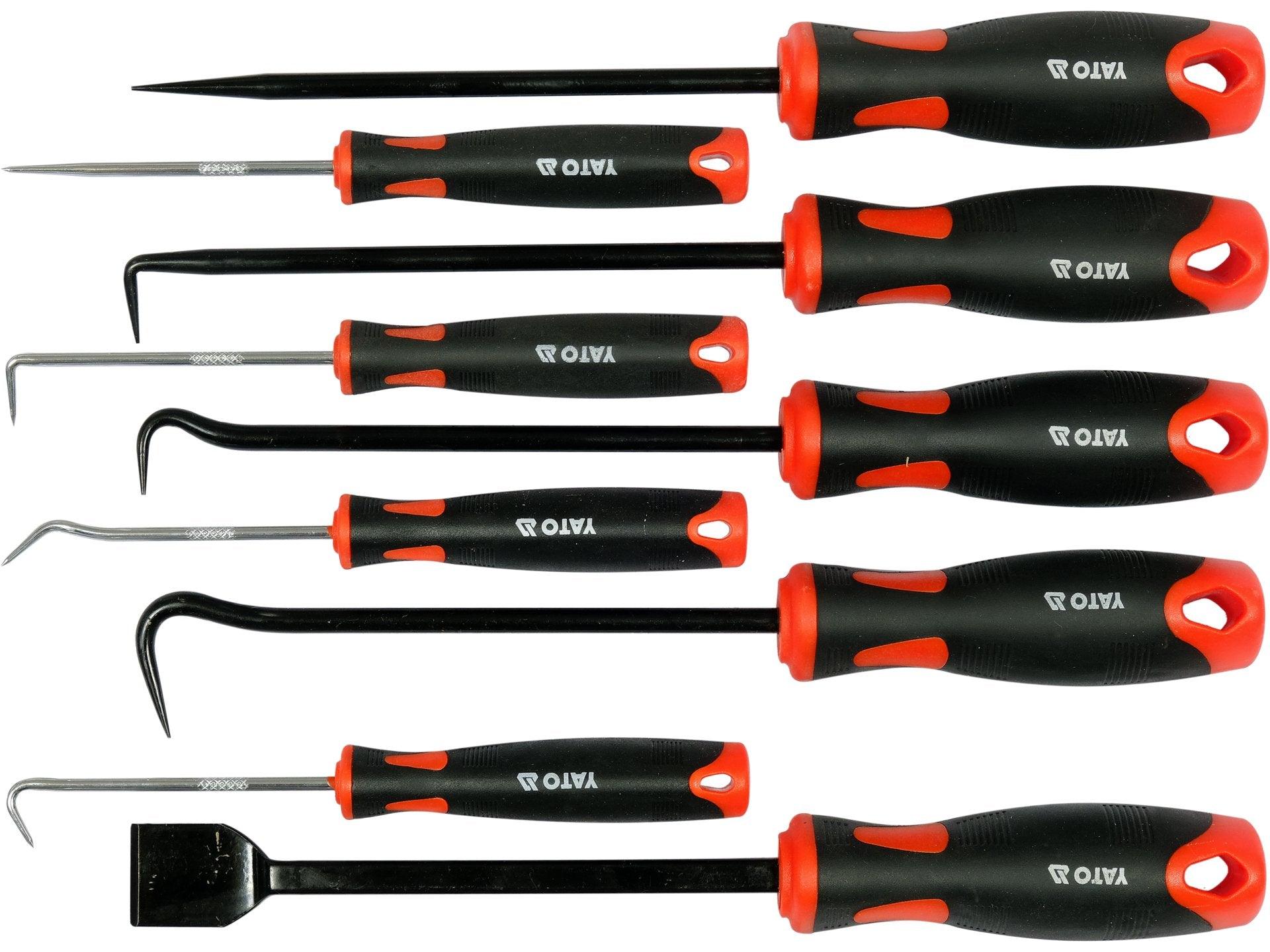 SET CÂRLIGE ȘI RACLETE PENTRU EXTRAS GARNITURI, 9 PIESE YATO YT-08426