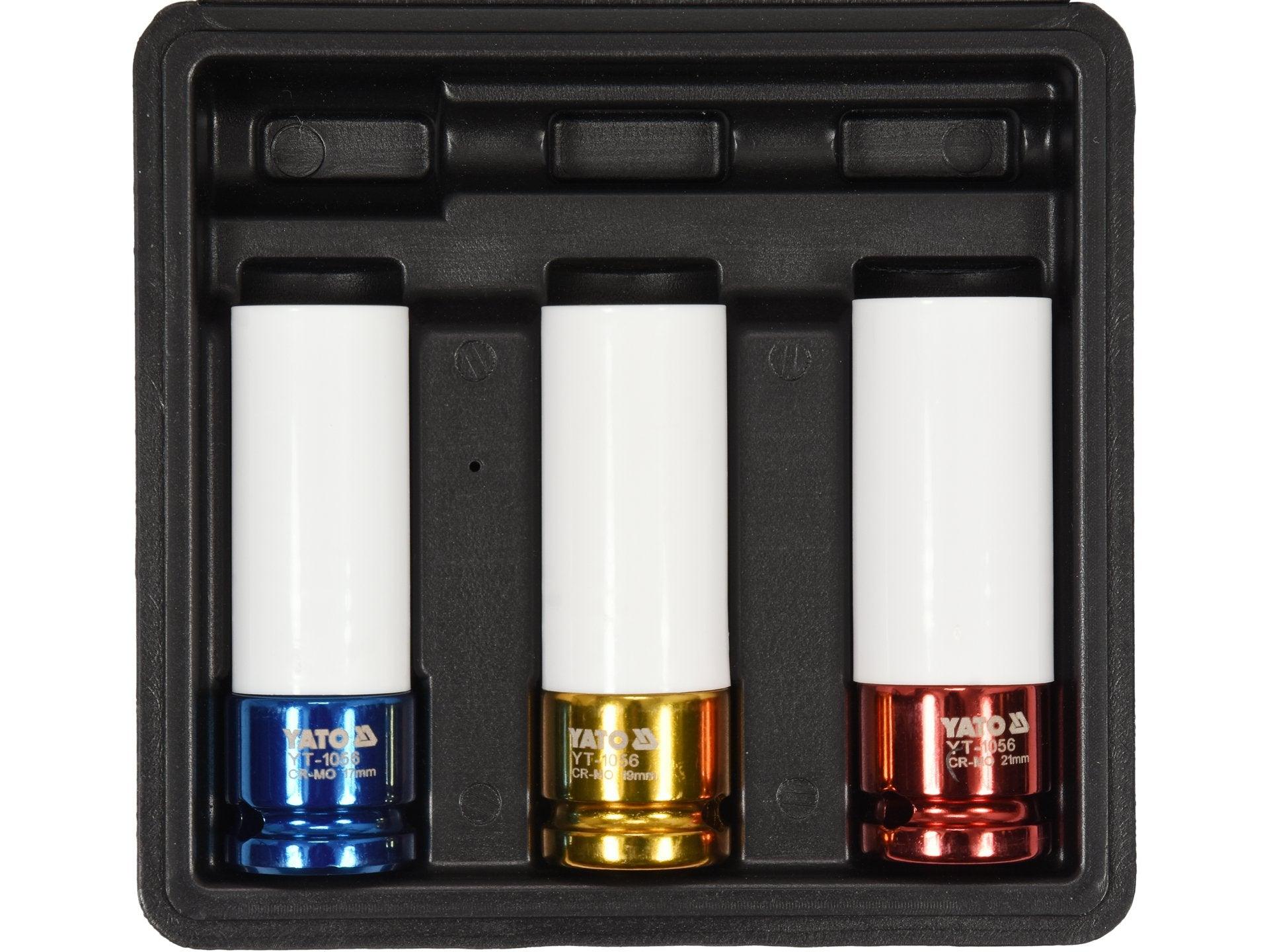 SET CHEI IMPACT CU PROTECȚIE, 3 BUC YATO YT-1056