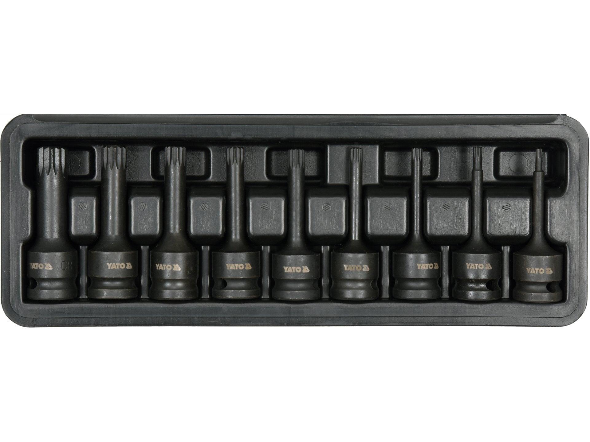SET BIȚI IMPACT 1/2'', SPLINE, 9 BUC YATO YT-10691