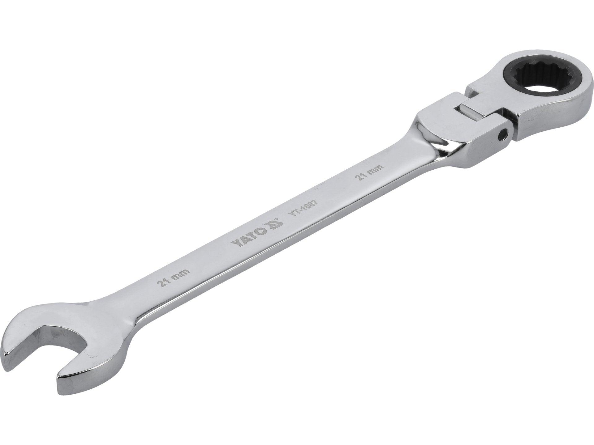 CHEIE COMBINATĂ CU CLICHET ȘI CAP FLEXIBIL 21MM YATO YT-1687