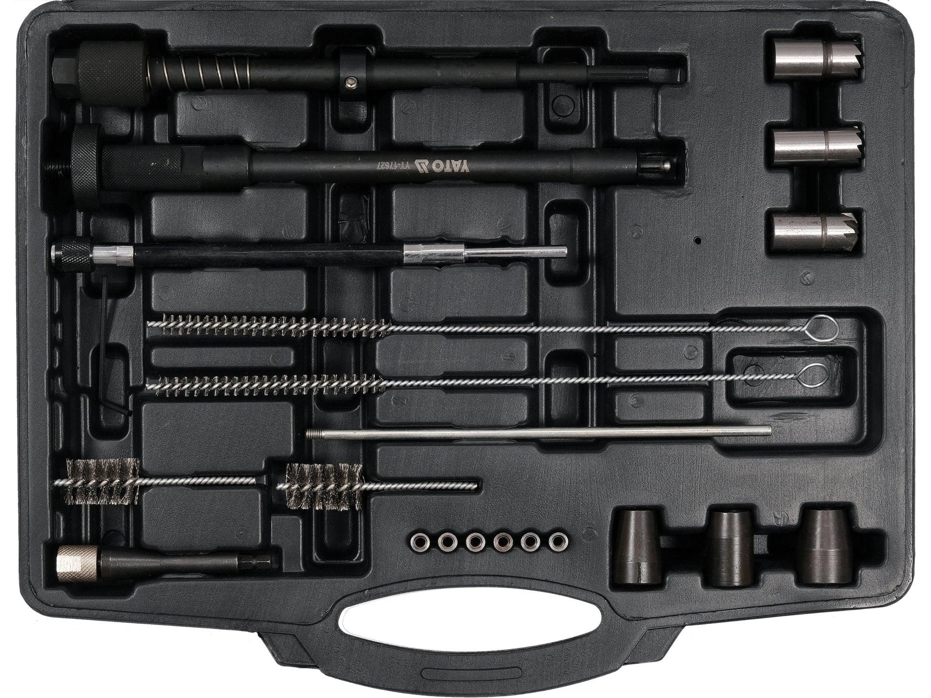 SET SCULE ÎNTREȚINERE/FREZARE SCAUN INJECTOR, 21 PIESE YATO YT-17627