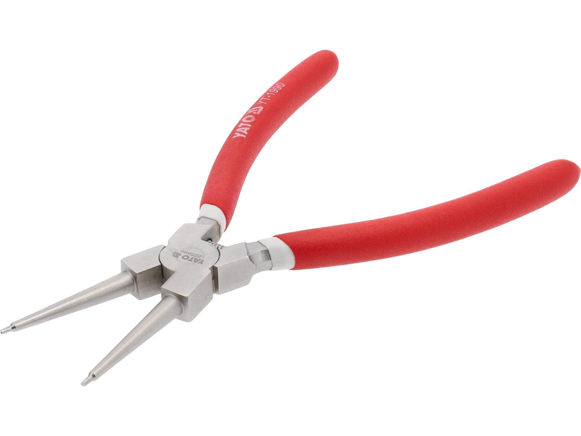 CLEȘTE INELE SIGURANȚĂ CU VÂRF DREPT, 225MM YATO YT-1990