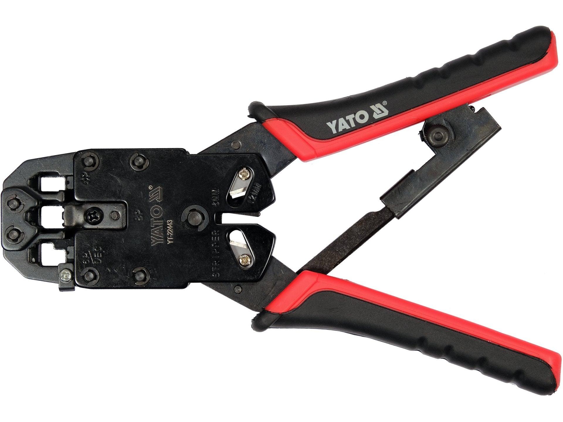 CLEȘTE PENTRU SERTIZAREA MUFELOR RJ45, RJ10, RJ11 YATO YT-22443
