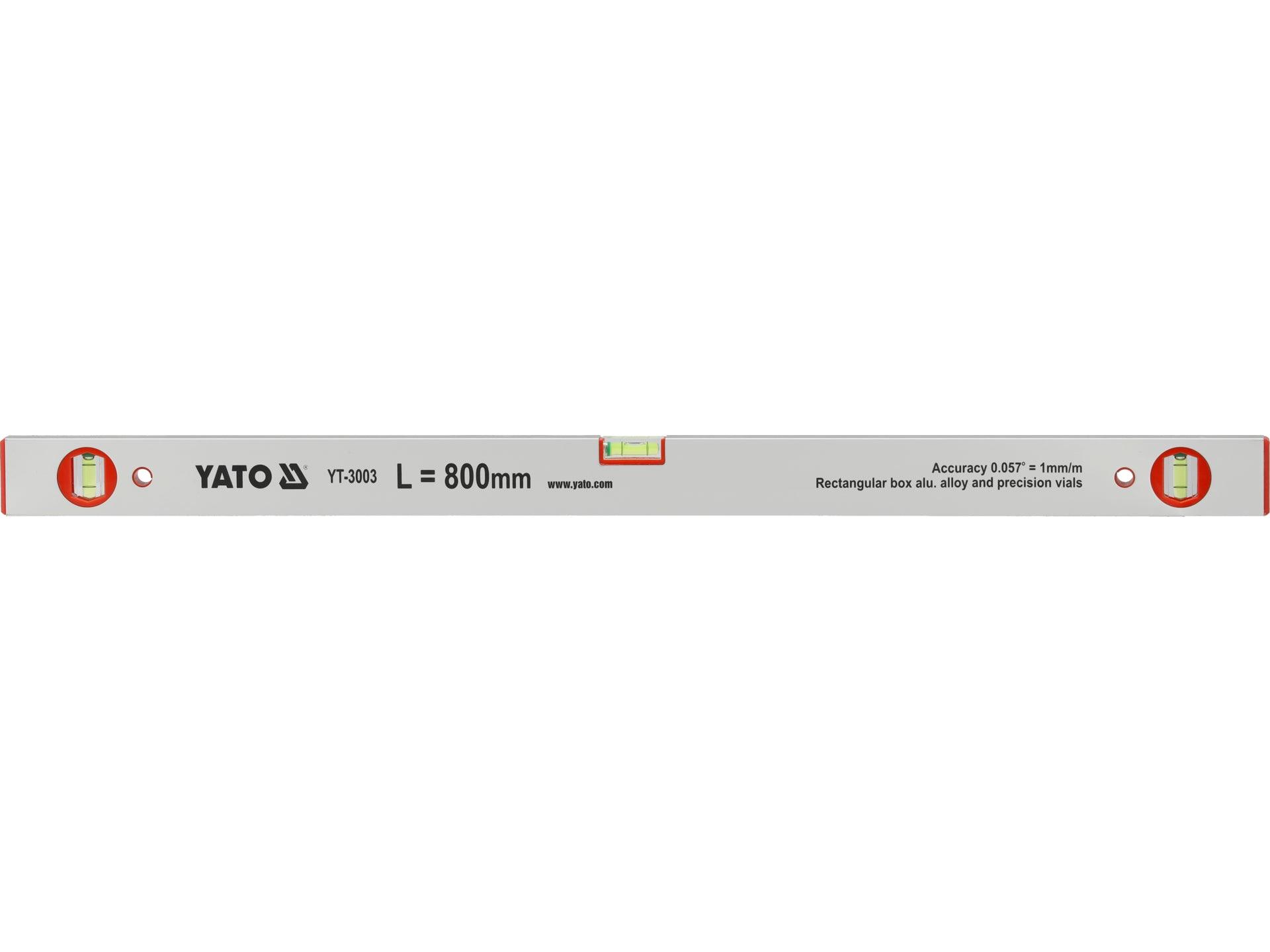 NIVELĂ ALUMINIU 800MM, 3 BULE YATO YT-3003