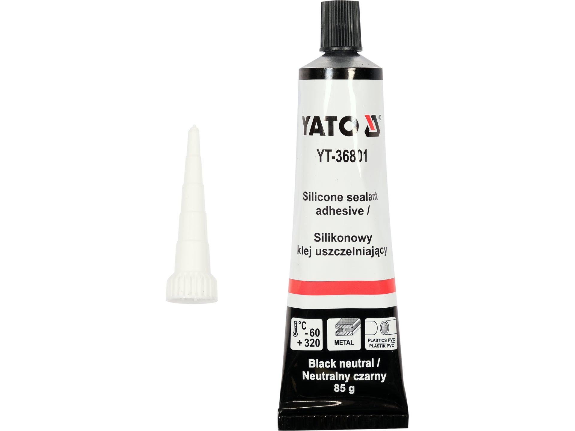 ADEZIV SIGILANT SILICONIC, 85G, NEGRU YATO YT-36801