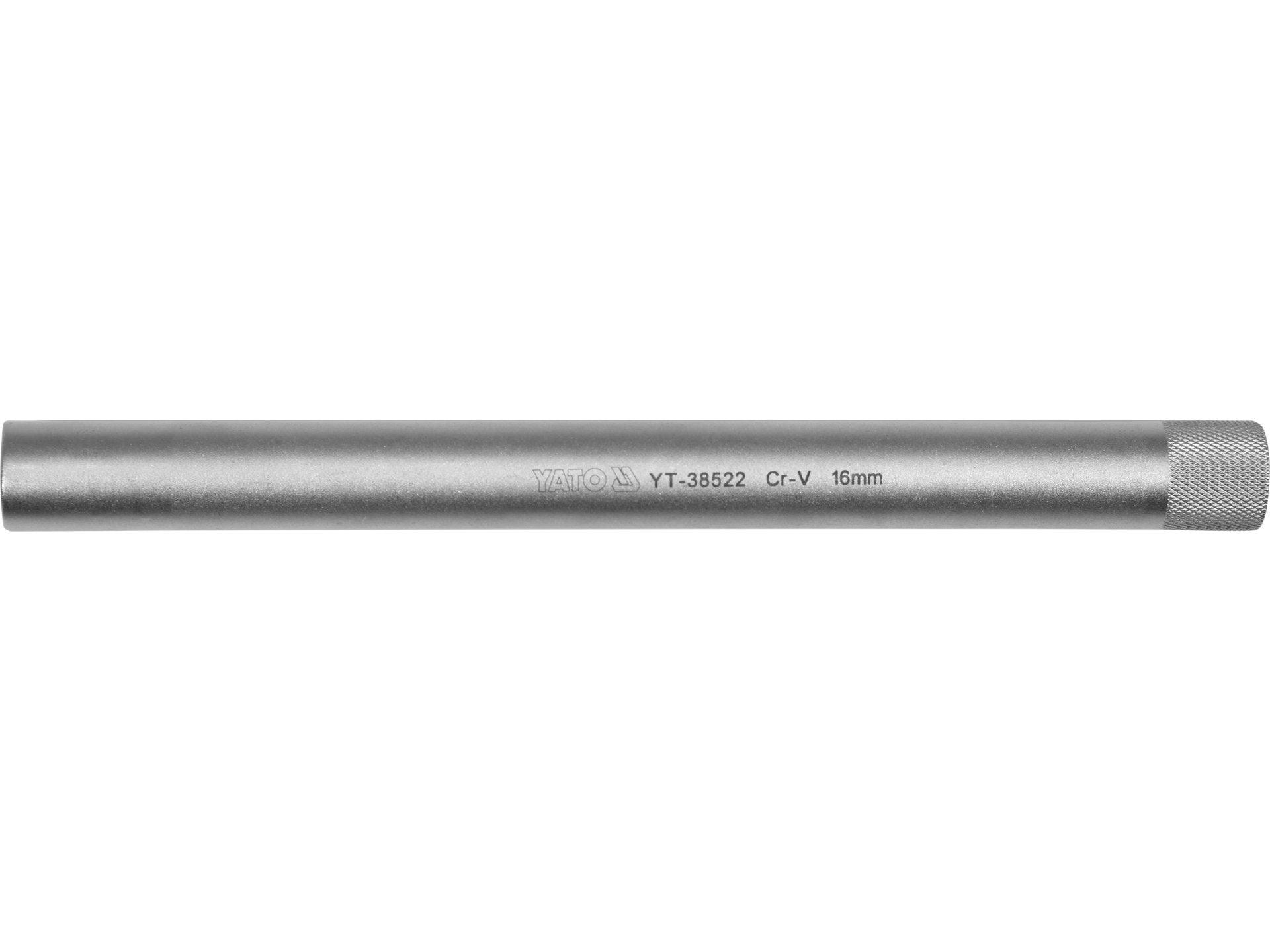 TUBULARĂ BUJII 16MM EXTRA LUNGĂ 250MM, 3/8'' YATO YT-38522