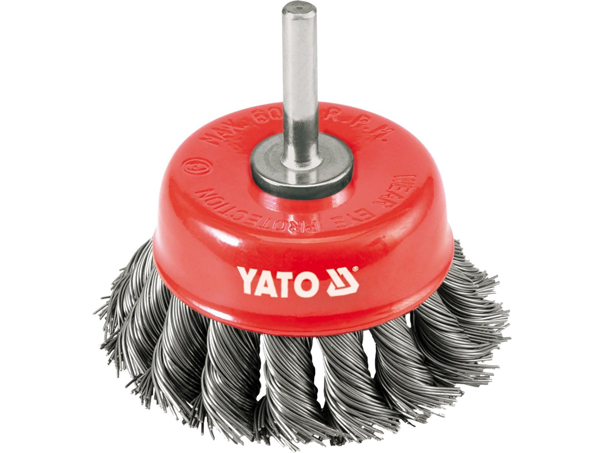 PERIE CUPĂ CU AX 75MM, CU TOROANE DIN SÂRMĂ YATO YT-4752