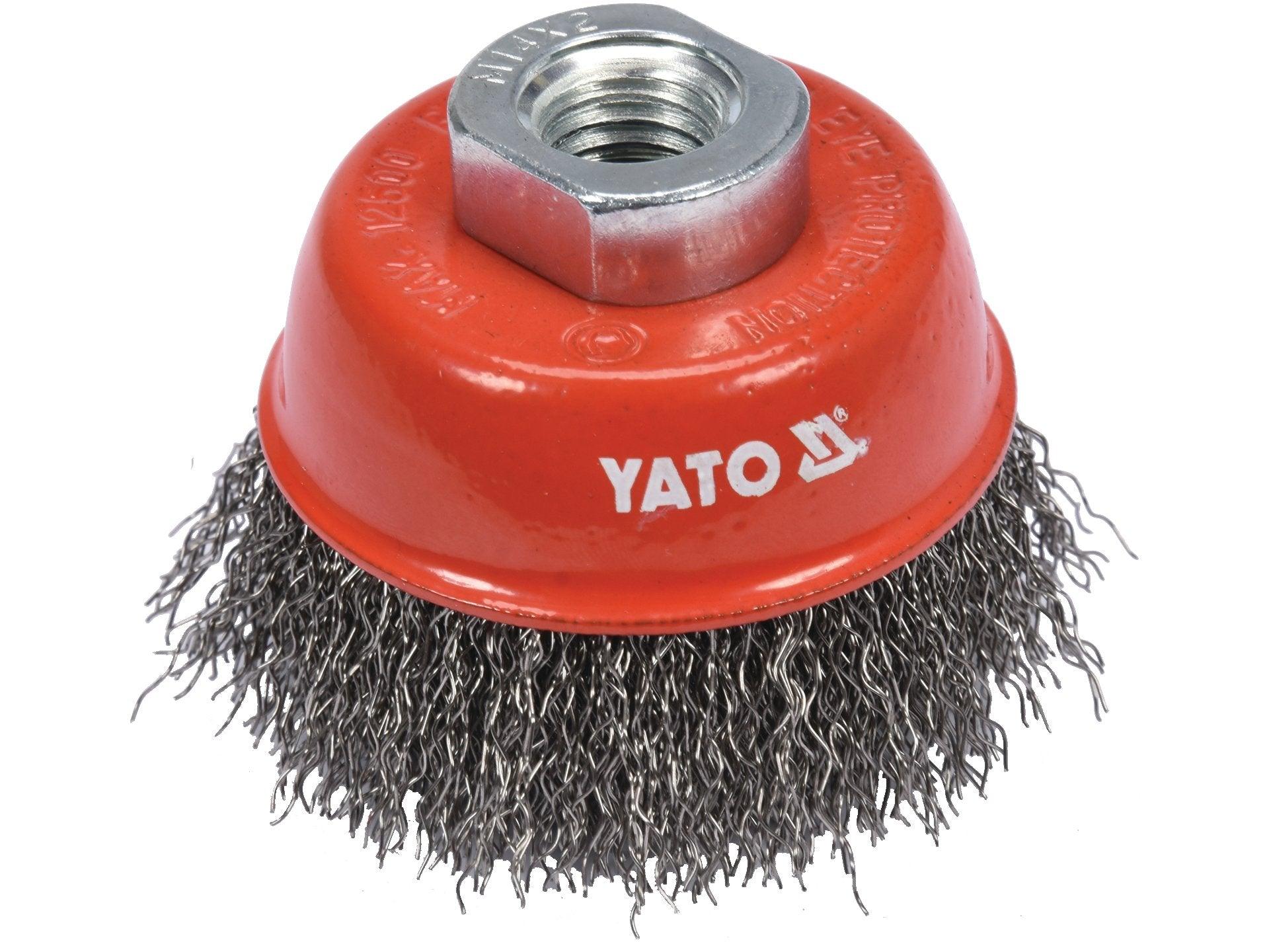 PERIE CUPĂ 65MM, PRINDERE M14, SÂRMĂ OȚEL INOXIDABIL YATO YT-47658