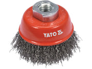 PERIE CUPĂ 65MM, PRINDERE M14, SÂRMĂ OȚEL INOXIDABIL YATO YT-47658